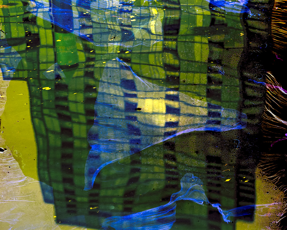 Photographic film degraded by immersion in water